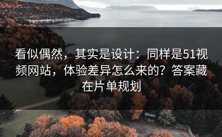 看似偶然，其实是设计：同样是51视频网站，体验差异怎么来的？答案藏在片单规划